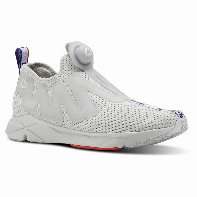 Reebok Pump Supreme Jacquard Tape Lifestyle Topanky Damske - Siva/Modre/Biele DI9822EK